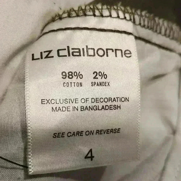 Women's Liz Claiborne Classic Straight Leg Olive Grove Multi $44 - Picture 10 of 12